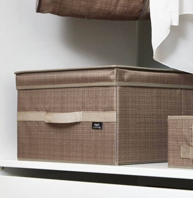 Storage Box with lid,VITA ECO LARGE, 50 x 38 x H 24 cm, Brown in the group Storage / Storage boxes at SmartaSaker.se (40807)