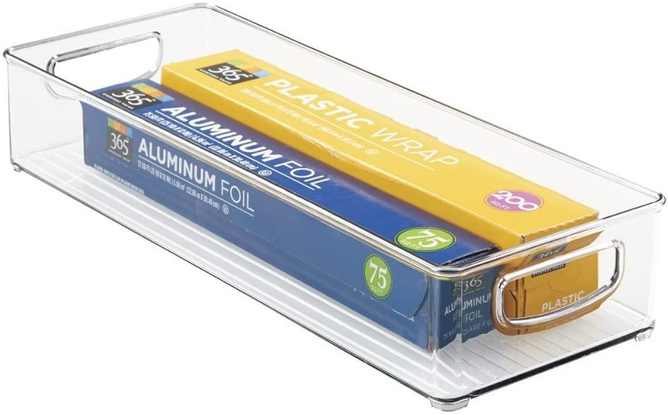 Storage box with handle, KITCHEN BINZ, 15,2 x 41 x H7,6 cm, Transparent in the group Storage / Kitchen storage / Fridge storage at SmartaSaker.se (40816)