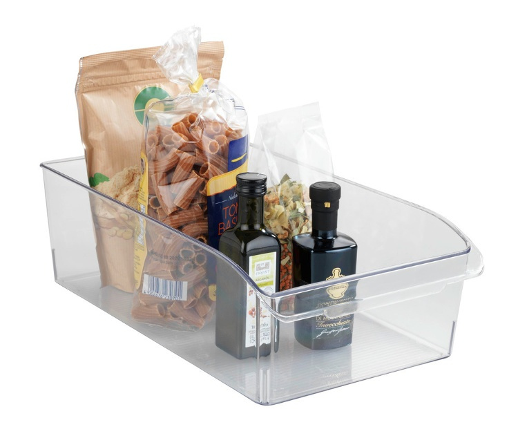 Storage box with handle, LARGE CABINET-ORGANIZER, 37 x 21 x H 11 cm, Clear in the group Storage / Kitchen storage / Kitchen cabinet organizers at SmartaSaker.se (40817)
