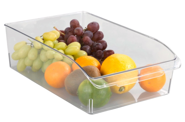Storage box with handle, LARGE CABINET-ORGANIZER, 31 x 20 x H 9,5 cm, Clear in the group Storage / Kitchen storage / Kitchen cabinet organizers at SmartaSaker.se (40818)