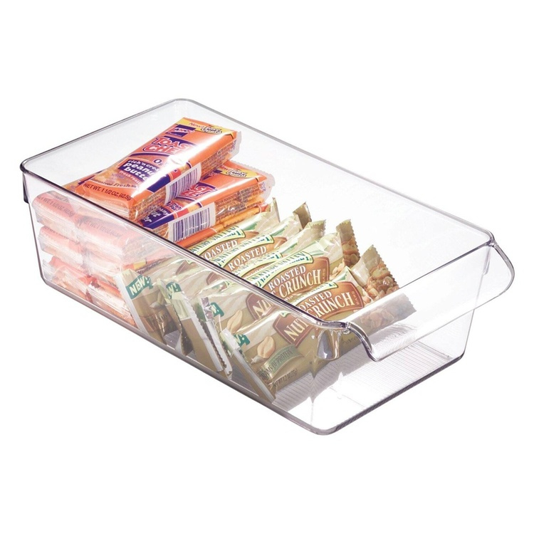 Storage box with handle, PULLZ MEDIUM ORGANISER, 29,2 x 15,2 x H 9 cm, Transparent in the group Storage / Kitchen storage / Fridge storage at SmartaSaker.se (40822)