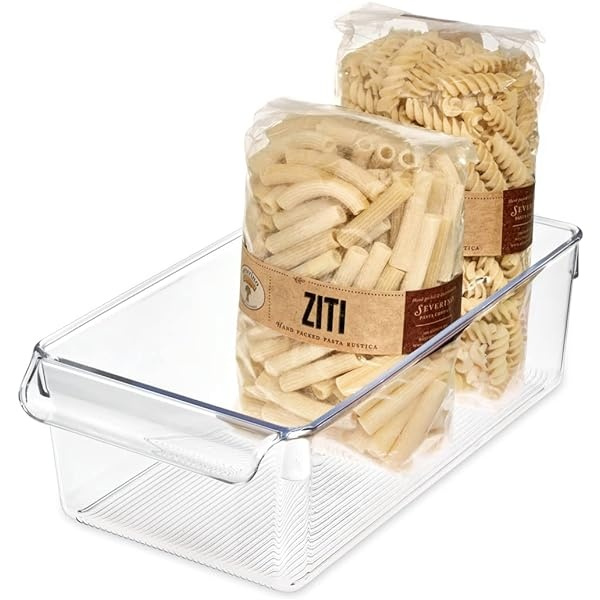 Storage box with handle, PULLZ BINZ, 20 x 37 x H 10 cm, Transparent in the group Storage / Kitchen storage / Fridge storage at SmartaSaker.se (40824)
