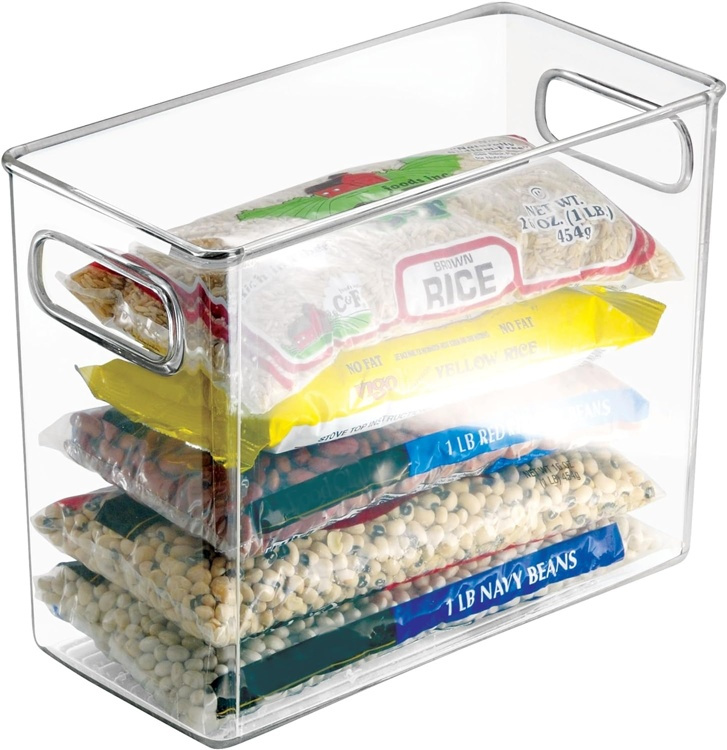 Storage Basket, ID NARROW PANTRY BIN, 25,4 x 12,7 x H 20,3 cm, Transparent in the group Storage / Kitchen storage / Kitchen cabinet organizers at SmartaSaker.se (40829)