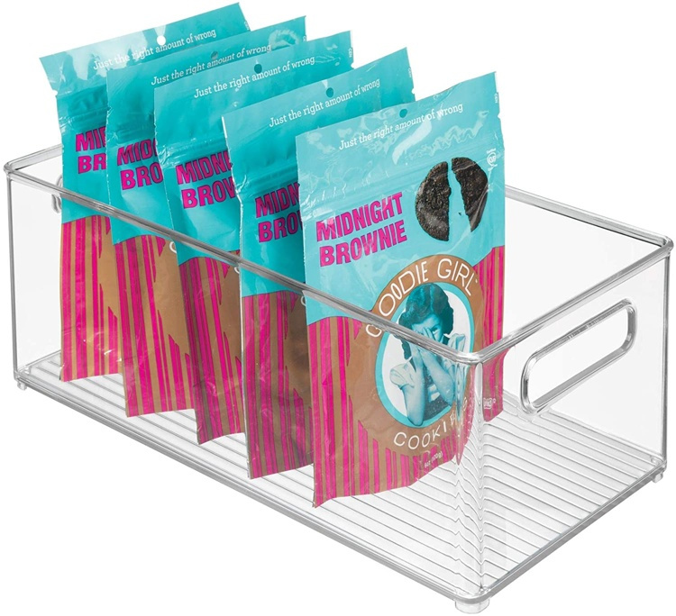 Storage box RPET FRIDGE BINZ XL, 20 x 37 x H15 cm, Transparent in the group Storage / Kitchen storage / Kitchen cabinet organizers at SmartaSaker.se (40851)