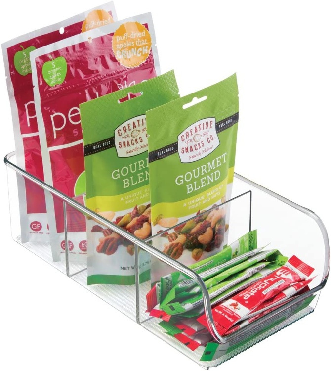 Storage box with compartments, CABINET ORGANIZER, 14 x 30 x H 9 cm, Clear in the group Storage / Kitchen storage / Kitchen cabinet organizers at SmartaSaker.se (40859)