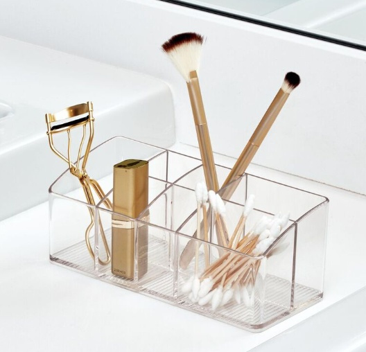 Storage Box with 7 compartments, IN CABINET ORGANIZER, 17,8 x 7,6 x H 7 cm. Transparent in the group Storage / Bathroom storage / Makeup storage at SmartaSaker.se (40873)