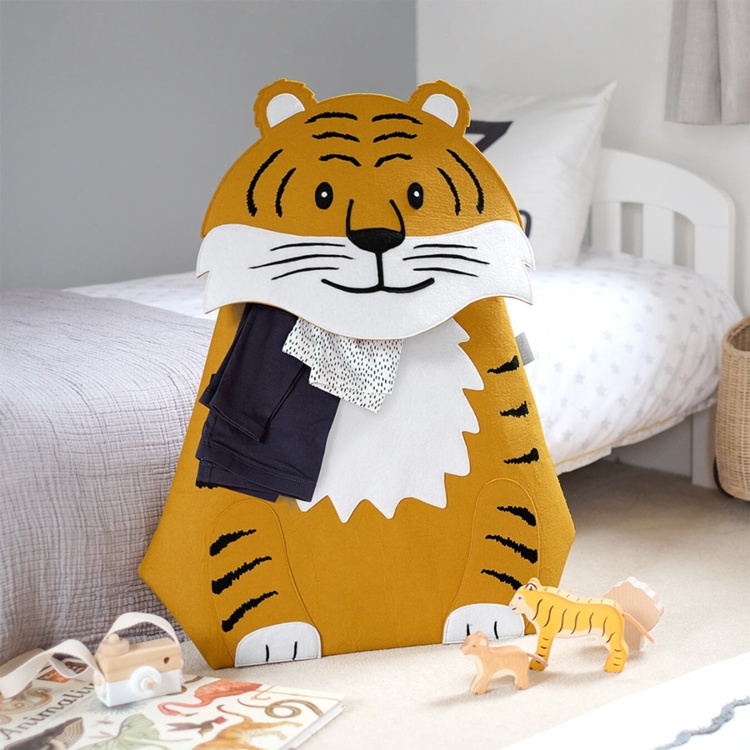 Storage bag for kids, TIGER, 55 x H 70 cm, Orange in the group Storage / Children’s room storage at SmartaSaker.se (40877)