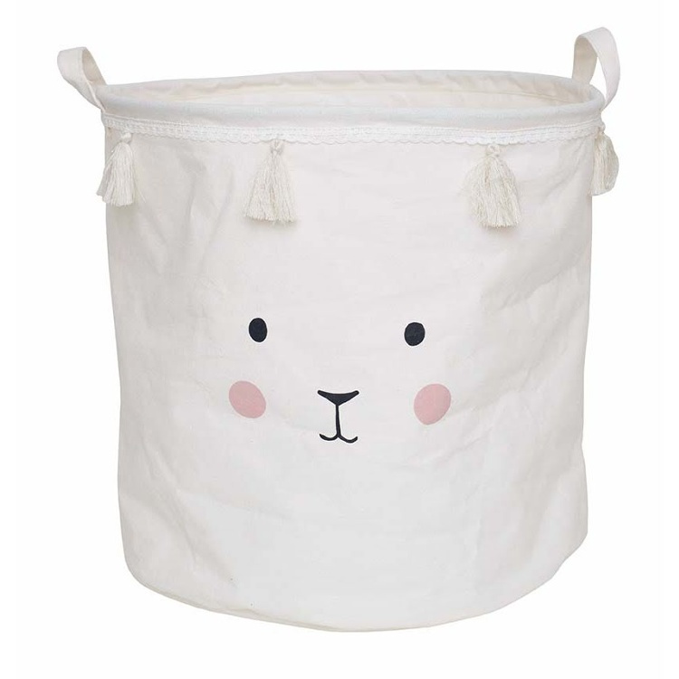 Storage Bag with tassels, BUNNY, JaBaDaBaDo, Ø 40 x H 40 cm, White in the group Storage / Laundry and care / Laundry baskets at SmartaSaker.se (40880)