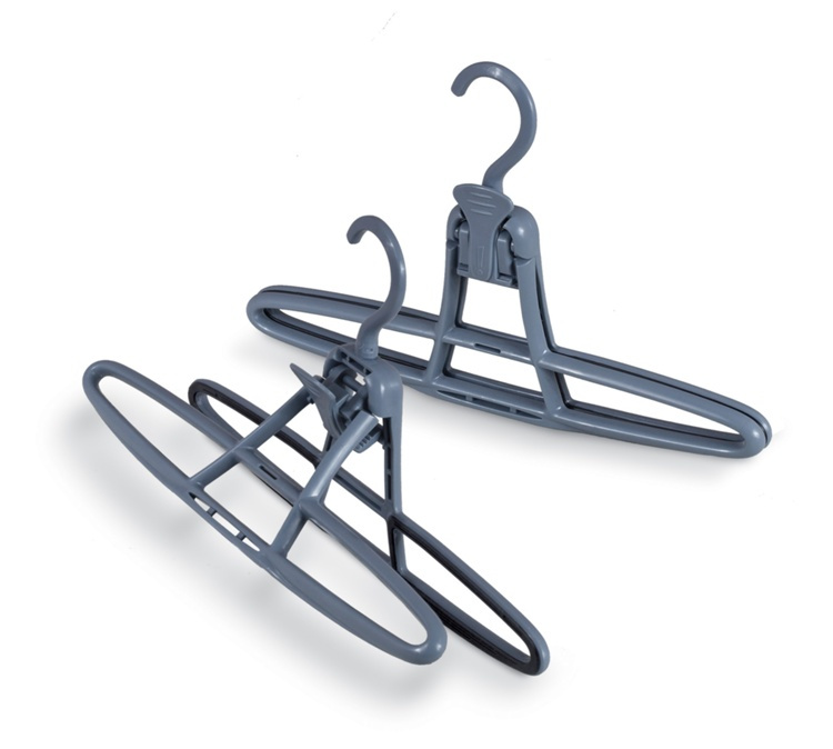 Hangers for pants, set of 2, ANTI-SLIP & SWIVEL HOOK, Grey in the group Storage / Wardrobe storage / Hangers and hooks at SmartaSaker.se (40901)