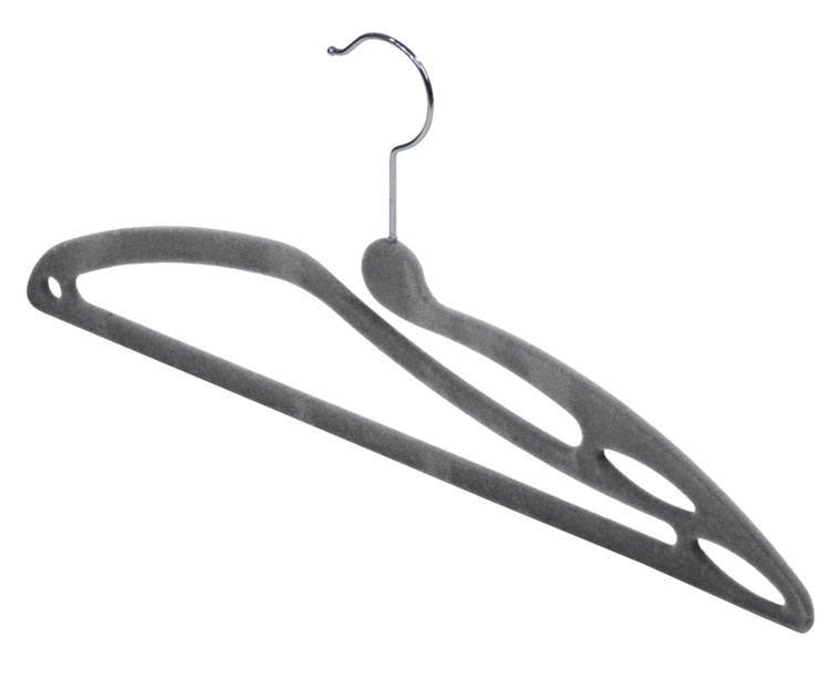 Hangers for T-shirts, 3 pcs, NO STRETCH HANGER, 41 cm, Grey in the group Storage / Wardrobe storage / Hangers and hooks at SmartaSaker.se (40904)