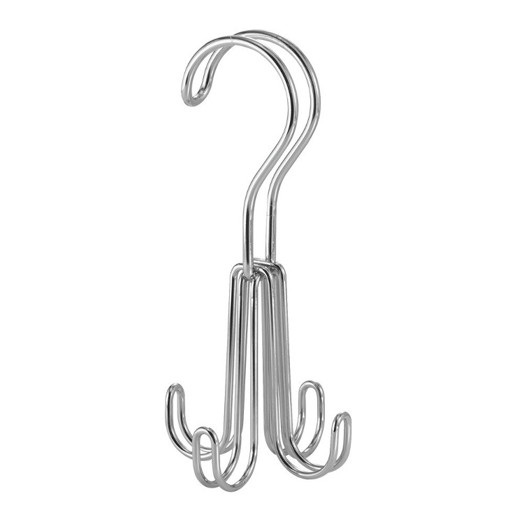 Hanger for necklaces and belts, QUAD HOOK, Silver in the group Storage / Wardrobe storage / Hangers and hooks at SmartaSaker.se (40939)