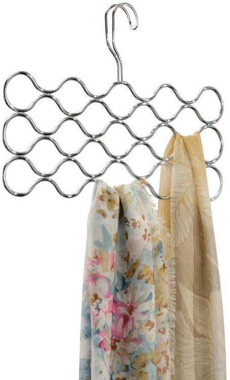 Hanger for scarves, WAVE 23 LOOP, 42 x H 26 cm, Chrome in the group Storage / Wardrobe storage / Hangers and hooks at SmartaSaker.se (40948)