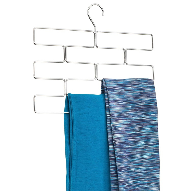 Hanger for shawls, scarves and leggings, 8 compartments, LEGGING ORGANIZER, Silver in the group Storage / Wardrobe storage / Hangers and hooks at SmartaSaker.se (40951)