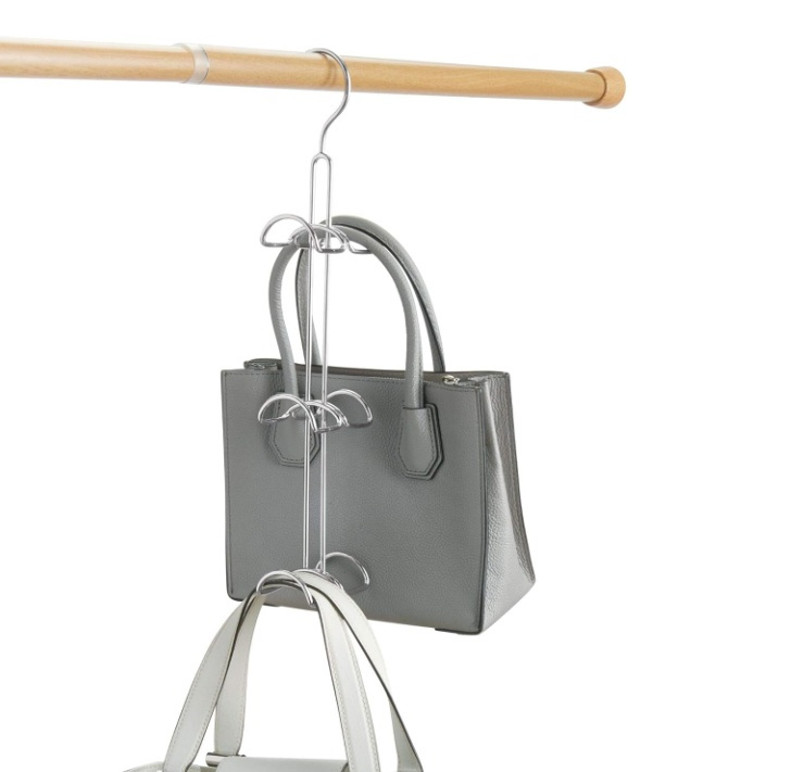 Hanger for bags, CLASSICO HANDBAG HOLDER, 10 x H 40 cm cm, Silver in the group Storage / Wardrobe storage / Bag storage at SmartaSaker.se (40957)