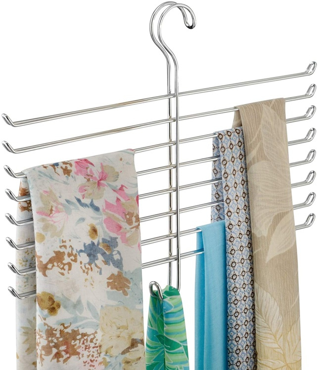 Hanger in metal, for scarves, 8 Tiers, CLASSICO SPINE, Chrome in the group Storage / Wardrobe storage / Hangers and hooks at SmartaSaker.se (40965)
