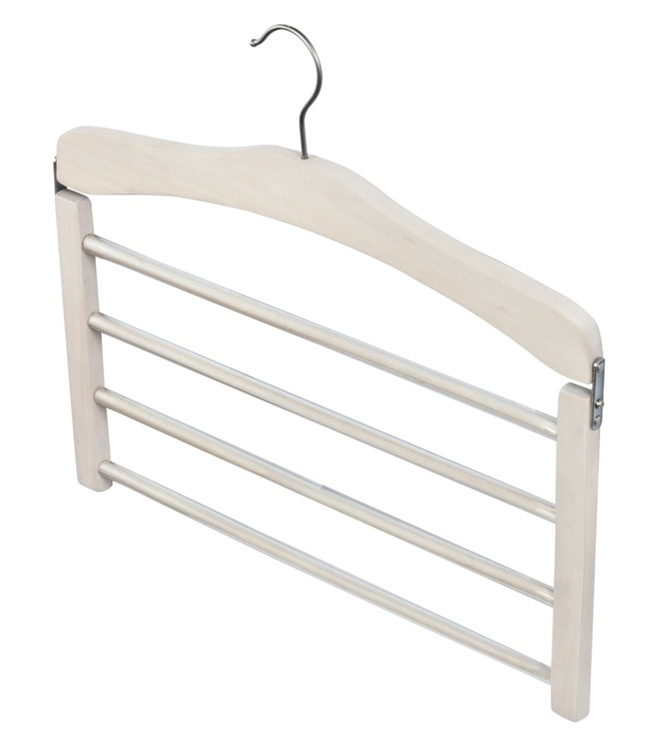 Hanger for pants, 4 BARS, Wood, White in the group Storage / Wardrobe storage / Hangers and hooks at SmartaSaker.se (40973)