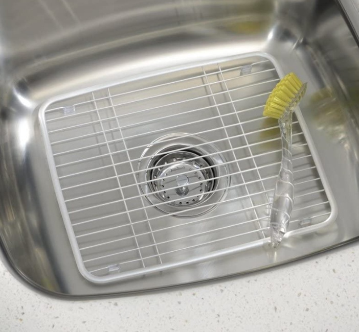 Sink Mat, SINK PROTECTOR GRID, 26 x 33 cm, Silver-white in the group Storage / Kitchen storage / Dish racks and sink accessories at SmartaSaker.se (40984)
