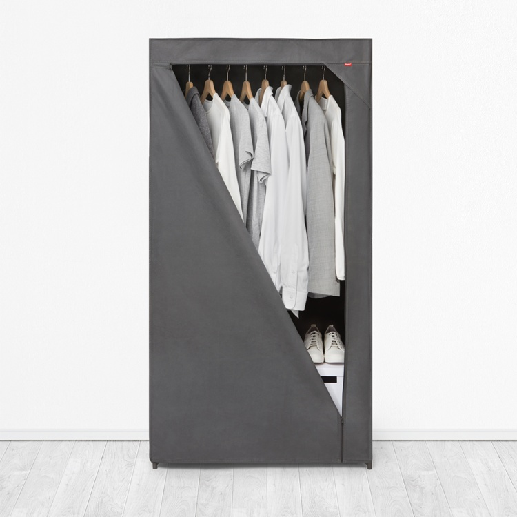 Wardrobe, Portable, ARMARIO ROPERO, 79 x 45 x H 155 cm, Grey in the group Storage / Wardrobe storage / Garment covers at SmartaSaker.se (40986)