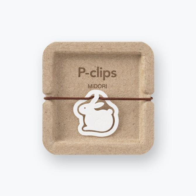 Paper Clips in cardboard, Set of 16, P-CLIPS - PAPER RABBITS, Midori, Assorted in the group Storage / Office supplies at SmartaSaker.se (40990)