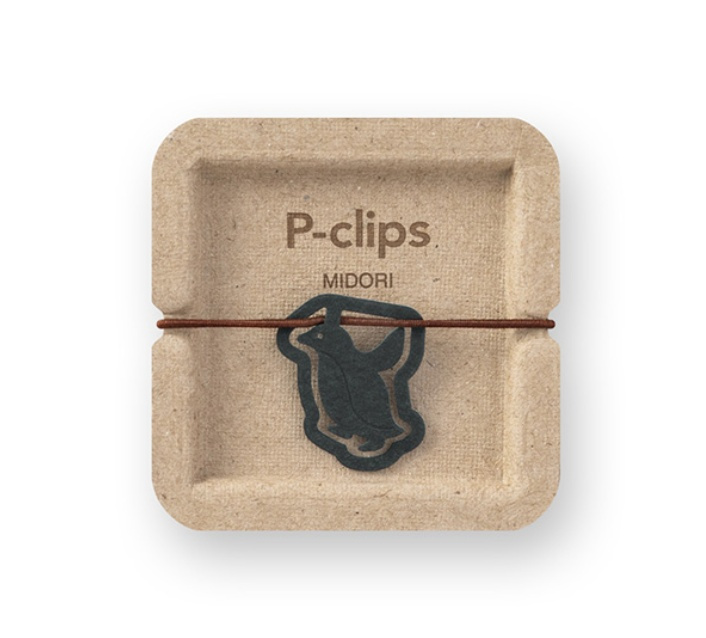 Paper Clips in cardboard, Set of 16, P-CLIPS - PAPER PENGUINS,, Midori, Assorted in the group Storage / Office supplies at SmartaSaker.se (40991)
