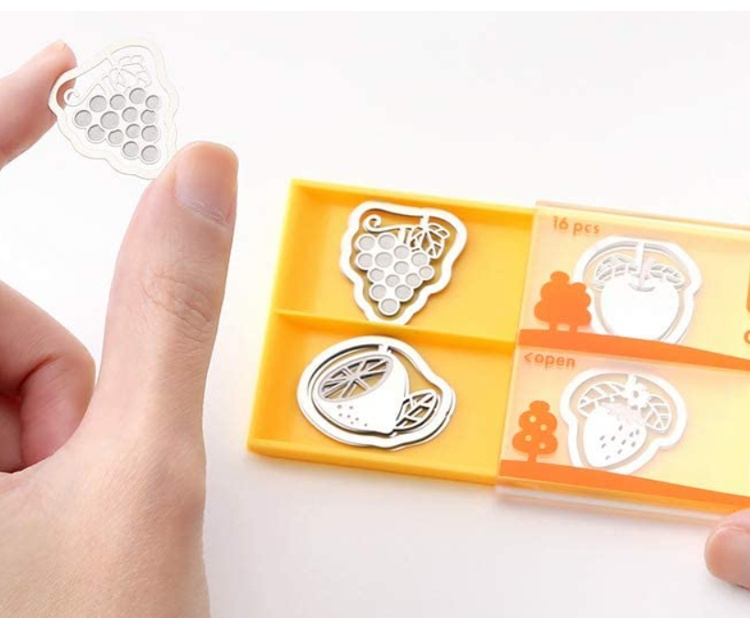 Paper Clips, E-CLIPS - FRUIT, 16 psc, Midori, Silver in the group Storage / Office supplies at SmartaSaker.se (40992)