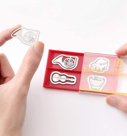 Paper Clips, E-CLIPS - MUSICAL INSTRUMENT, 16 psc, Midori, Silver in the group Storage / Office supplies at SmartaSaker.se (40995)