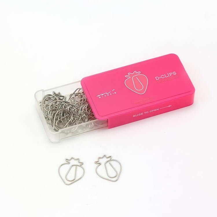 Paper Clips, Set of 30, D-CLIPS STRAWBERRY, Midori, Pink / silver in the group Storage / Office supplies at SmartaSaker.se (41000)