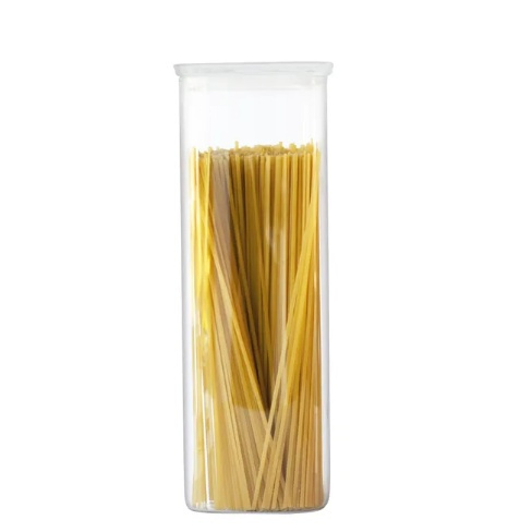Glass Canister, 2,2 L, PEBBLY SQUARE LARGE, Clear in the group Storage / Kitchen storage / Storage bins and jars at SmartaSaker.se (41007)