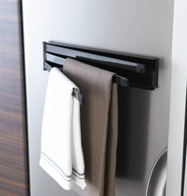 Magnetic Hanger in metal, TOWER TEA-TOWEL HOLDER, Yamazaki, Black in the group Storage / Bathroom storage at SmartaSaker.se (41060)