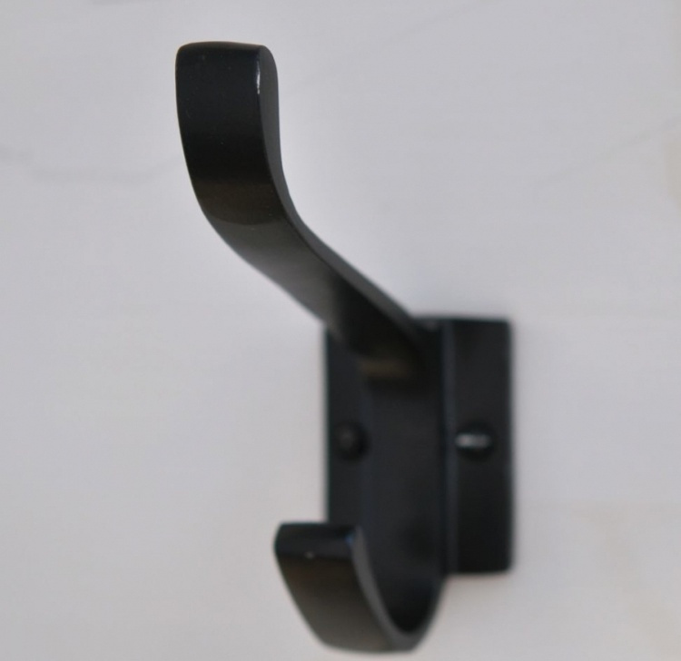 Hook for coats, FUNKIS, H 12 cm, Exmez, Black in the group Storage / Hallway storage / Hooks and hangers at SmartaSaker.se (41068)