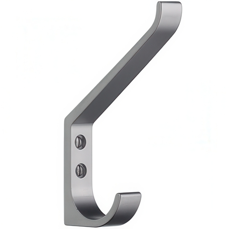 Coat hook in aluminium, BESLAGSBODEN, H 13,5 cm, Silver in the group Storage / Hallway storage / Hooks and hangers at SmartaSaker.se (41069)