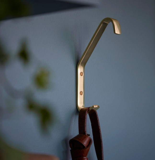 Hat hook, SKOLKROK 1020, 13 cm, Brass in the group Storage / Hallway storage / Hooks and hangers at SmartaSaker.se (41071)