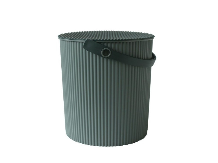 Bucket / basket with lid, LARGE OMNIOUTIL, 20L, Baked Green in the group Storage / Storage room and garage / Baskets and buckets at SmartaSaker.se (41080)