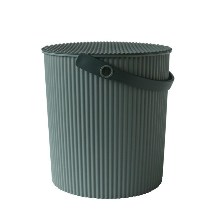 Bucket / basket with lid, LARGE OMNIOUTIL, 20L, Baked Green in the group Storage / Storage room and garage / Baskets and buckets at SmartaSaker.se (41080)