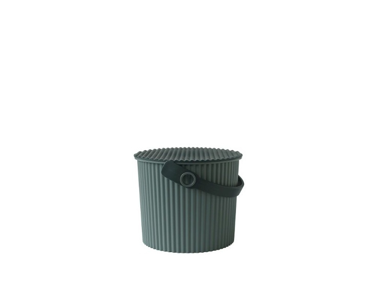 Bucket / basket with lid, MINI OMNIOUTIL, 4 L, Baked Green in the group Storage / Storage room and garage / Baskets and buckets at SmartaSaker.se (41082)