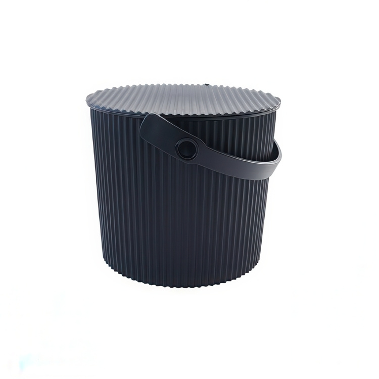 Bucket / basket with lid, LARGE OMNIOUTIL, 20L, Black in the group Storage / Storage room and garage / Baskets and buckets at SmartaSaker.se (41084)
