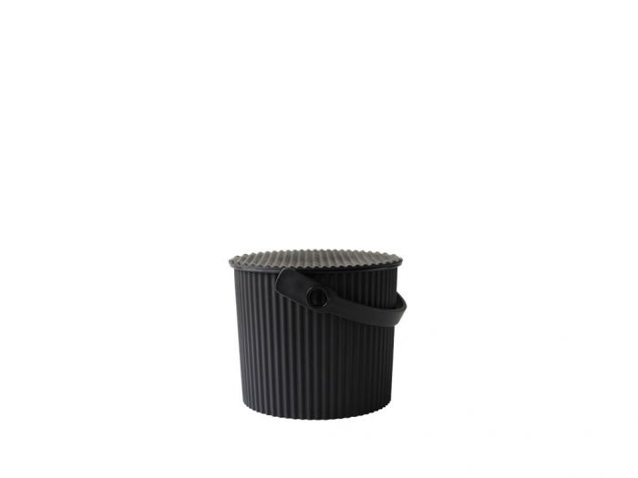 Bucket / basket with lid, MINI OMNIOUTIL, 4 L, Black in the group Storage / Storage room and garage / Baskets and buckets at SmartaSaker.se (41086)