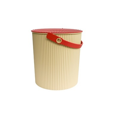 Bucket / basket with lid, LARGE OMNIOUTIL, 20L, Cafe au lait in the group Storage / Storage room and garage / Baskets and buckets at SmartaSaker.se (41092)