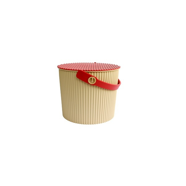 Bucket / basket with lid, SMALL OMNIOUTIL, 8L, Cafe au lait in the group Storage / Storage room and garage / Baskets and buckets at SmartaSaker.se (41095)