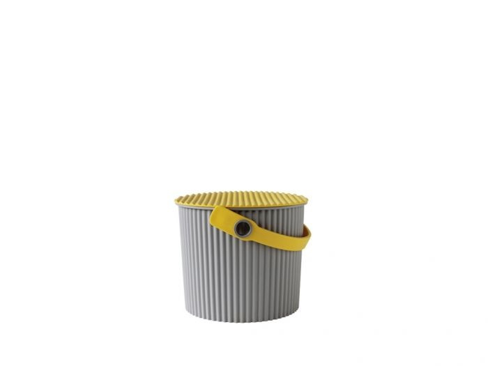 Bucket / basket with lid, MINI OMNIOUTIL, 4 L, Grey / yellow in the group Storage / Storage room and garage / Baskets and buckets at SmartaSaker.se (41100)
