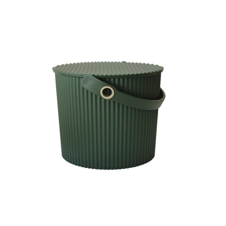 Bucket / basket with lid, MEDIUM OMNIOUTIL, 10 L, Dark Green in the group Storage / Storage room and garage / Baskets and buckets at SmartaSaker.se (41105)