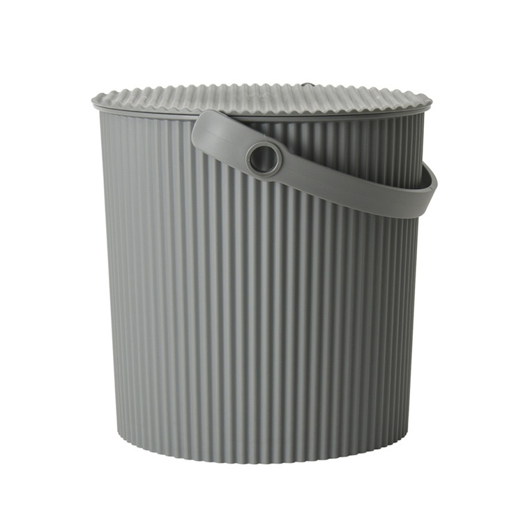 Bucket / basket with lid, MEDIUM OMNIOUTIL, 10 L, Dark grey in the group Storage / Storage room and garage / Baskets and buckets at SmartaSaker.se (41109)