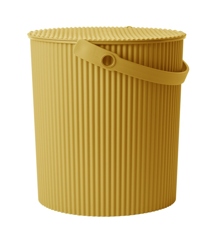 Bucket / basket with lid, LARGE OMNIOUTIL, 20L, Mustard in the group Storage / Storage room and garage / Baskets and buckets at SmartaSaker.se (41116)