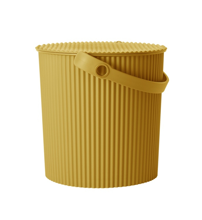 Bucket / basket with lid, MEDIUM OMNIOUTIL, 10 L, Mustard in the group Storage / Storage room and garage / Baskets and buckets at SmartaSaker.se (41117)