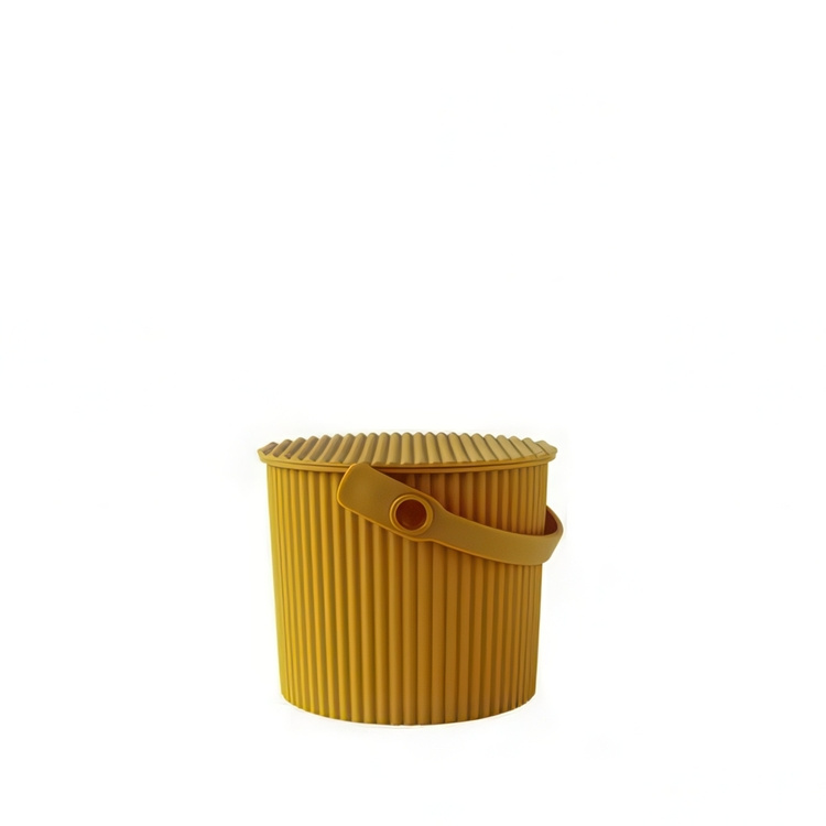 Bucket / basket with lid, MINI OMNIOUTIL, 4 L, Mustard in the group Storage / Storage room and garage / Baskets and buckets at SmartaSaker.se (41118)
