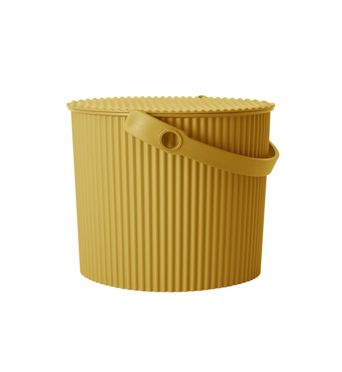 Bucket / basket with lid, SMALL OMNIOUTIL, 8L, Mustard in the group Storage / Storage room and garage / Baskets and buckets at SmartaSaker.se (41119)