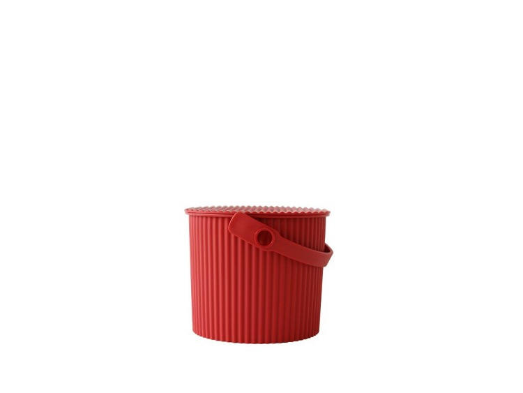 Bucket / basket with lid, MINI OMNIOUTIL, 4 L, Red in the group Storage / Storage room and garage / Baskets and buckets at SmartaSaker.se (41134)