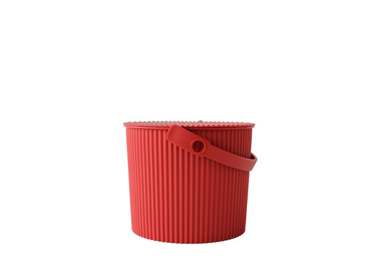 Bucket / basket with lid, SMALL OMNIOUTIL, 8L, Red in the group Storage / Storage room and garage / Baskets and buckets at SmartaSaker.se (41135)