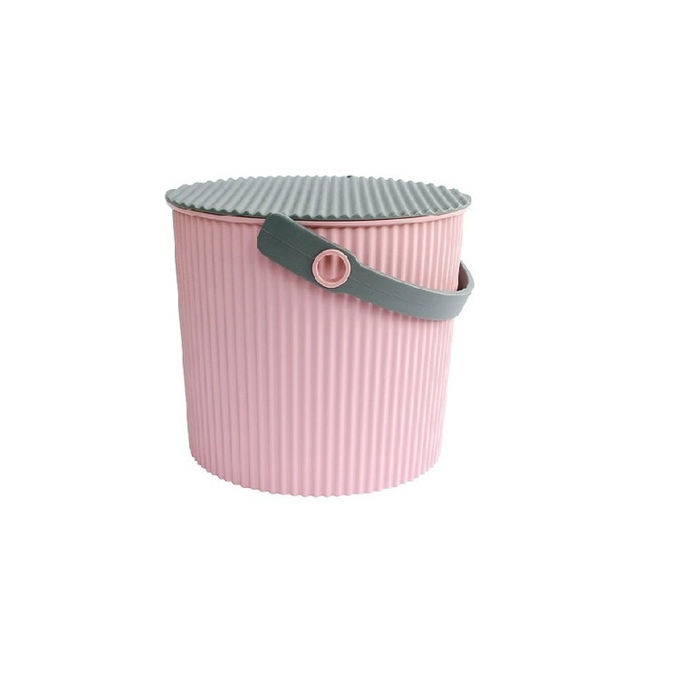 Bucket / basket with lid, MEDIUM OMNIOUTIL, 10 L, Rose Pink in the group Storage / Storage room and garage / Baskets and buckets at SmartaSaker.se (41137)