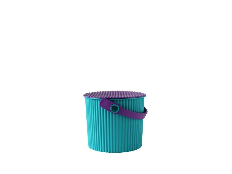 Bucket / basket with lid, MINI OMNIOUTIL, 4 L, Turquoise / Purple in the group Storage / Storage room and garage / Baskets and buckets at SmartaSaker.se (41142)